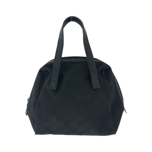 GUCCI Handbag 124542 GG canvas Black SilverMetal Handbag Women Used Authentic