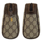 GUCCI Clutch bag 32 014 3553 GG Supreme canvas, leather Beige Brown Gold Metal Sherry Line Old Gucci Women Used Authentic
