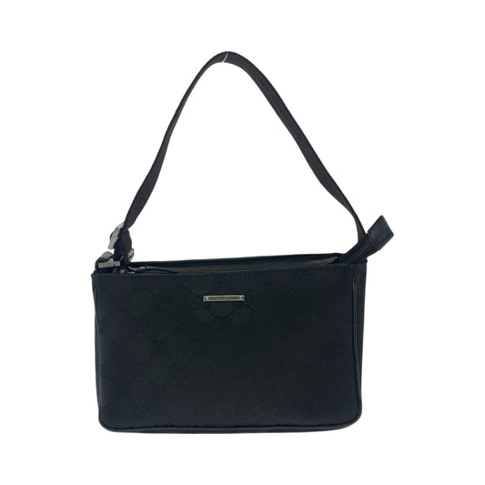 GUCCI Handbag 106644 GG canvas Black SilverMetal Handbag accessory pouch Women Used Authentic
