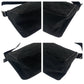 GUCCI Handbag 106644 GG canvas Black SilverMetal Handbag accessory pouch Women Used Authentic