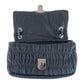 PRADA Shoulder Bag leather Black SilverMetal Crossbody Chain Shoulder Bag Gathered Women Used Authentic