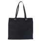 PRADA Tote Bag Nylon, Leather Black SilverMetal Tote Bag Shoulder Bag Test Triangle With logo Women(Unisex) Used Authentic