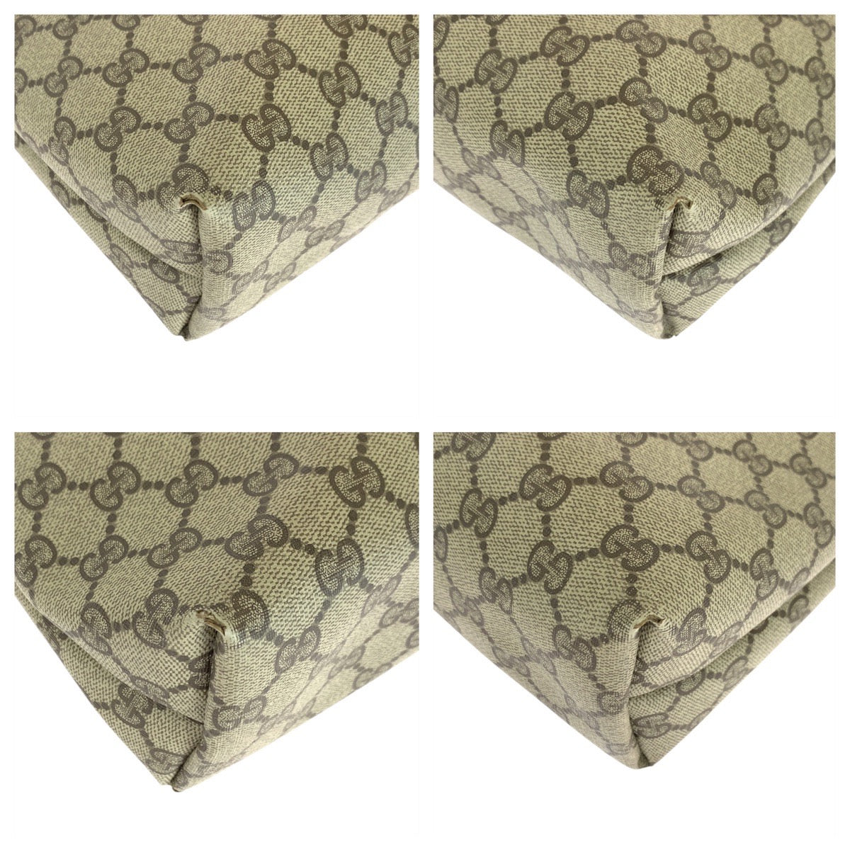 GUCCI Tote Bag 62503 GG Supreme canvas, leather Brown Metal Tote Bag Shoulder Bag Old Gucci Shelly Line Interlocking Women(Unisex) Used Authentic