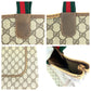 GUCCI Tote Bag 62503 GG Supreme canvas, leather Brown Metal Tote Bag Shoulder Bag Old Gucci Shelly Line Interlocking Women(Unisex) Used Authentic