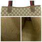 GUCCI Tote Bag 62503 GG Supreme canvas, leather Brown Metal Tote Bag Shoulder Bag Old Gucci Shelly Line Interlocking Women(Unisex) Used Authentic