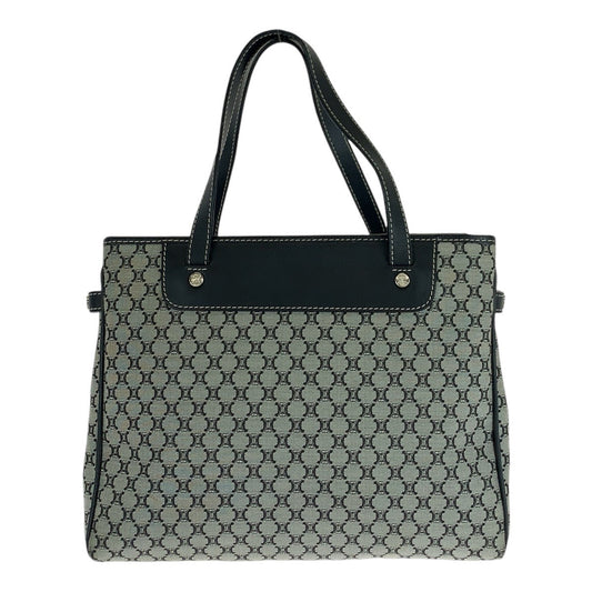CELINE Tote Bag CE00/24 Canvas, Leather Grey Black SilverMetal Tote Bag handbag Macadam Women Used Authentic