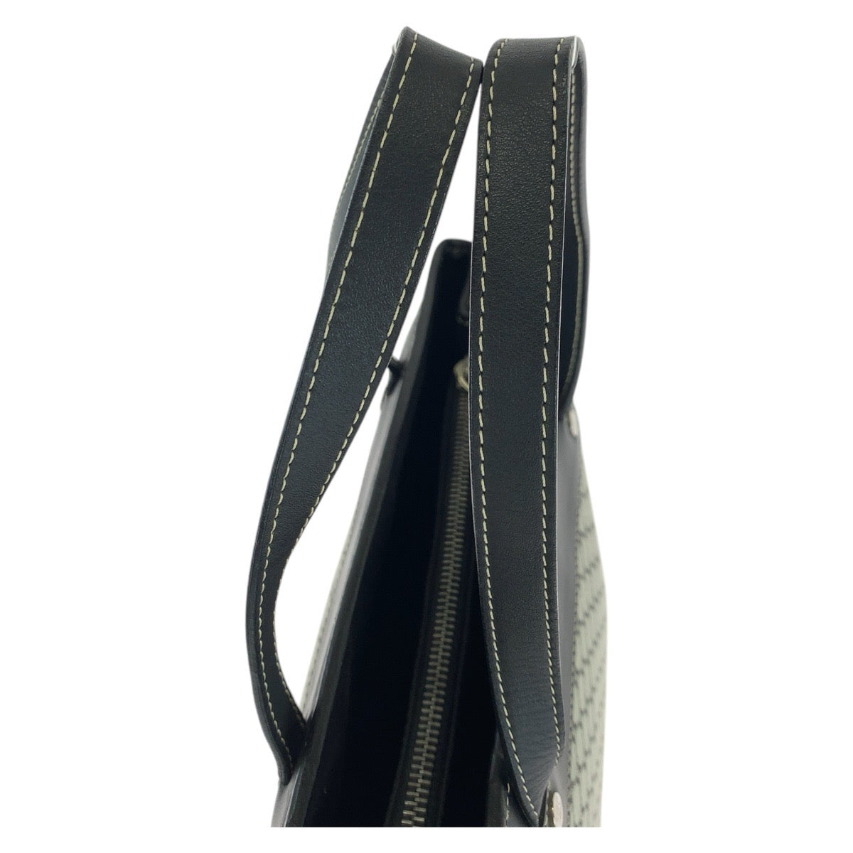 CELINE Tote Bag CE00/24 Canvas, Leather Grey Black SilverMetal Tote Bag handbag Macadam Women Used Authentic