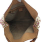 GUCCI Shoulder Bag 169961 canvas White Brown Pink Gold Metal Shoulder Bag Handbag 2way Bamboo flora Women Used Authentic