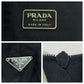 PRADA Shoulder Bag Nylon Black SilverMetal Clear One Shoulder Bag Test Triangle With logo Women Used Authentic