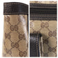 GUCCI Tote Bag 268639 Coated canvas, leather Beige Brown Gold Metal Tote Bag Shoulder Bag GG crystal Women Used Authentic