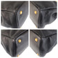 PRADA Tote Bag leather Black GoldMetal Tote Bag handbag Vitterodino Women Used Authentic