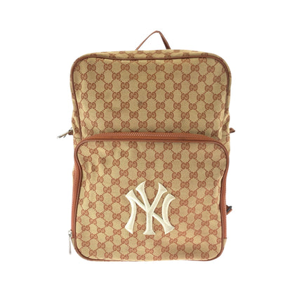 GUCCI Backpack 536724 GG canvas Brown Backpack Backpack New york yankees mens Used Authentic