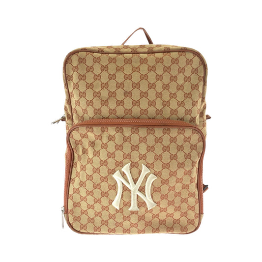 GUCCI Backpack 536724 GG canvas Brown Backpack Backpack New york yankees mens Used Authentic