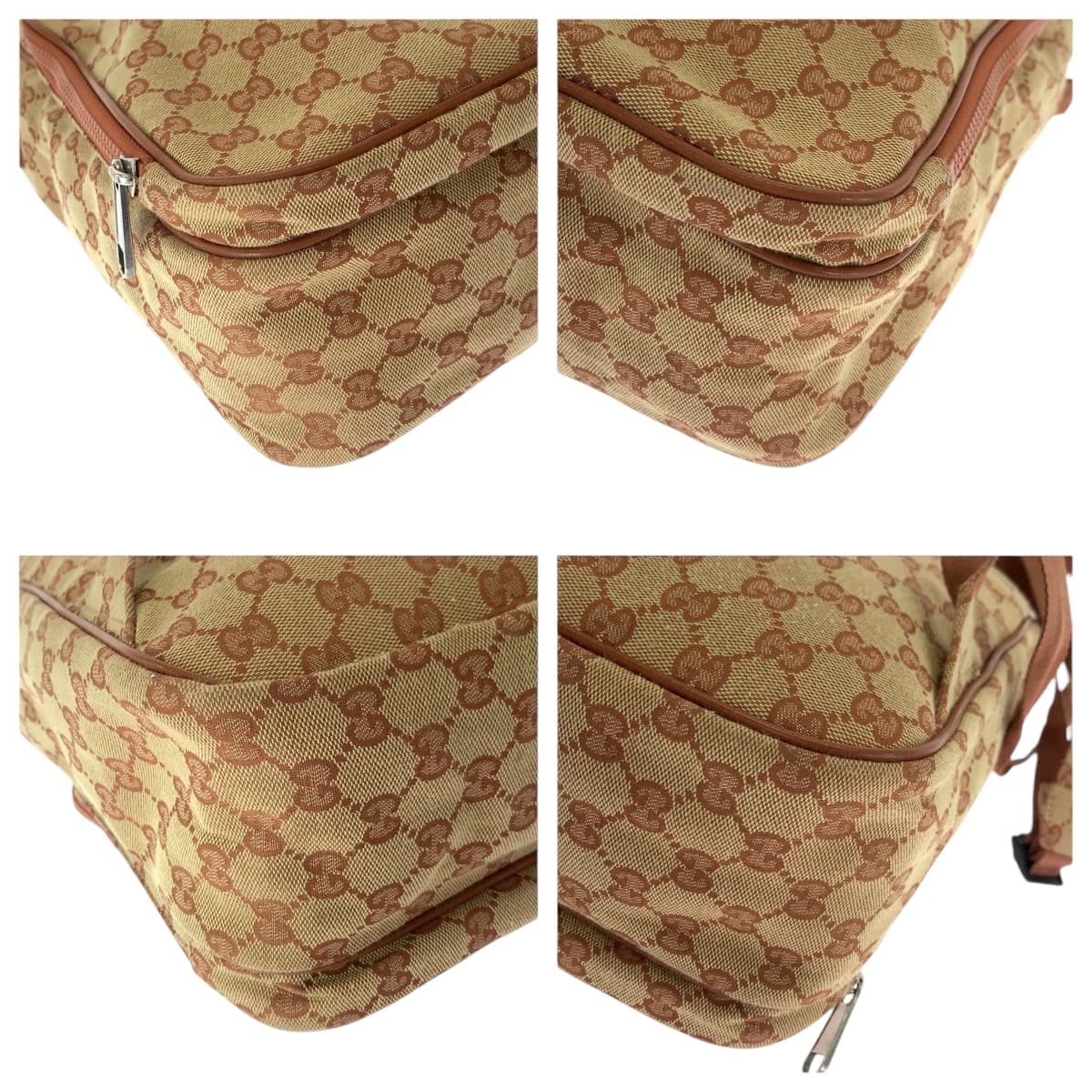 GUCCI Backpack 536724 GG canvas Brown Backpack Backpack New york yankees mens Used Authentic