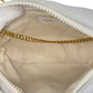 CELINE Shoulder Bag leather White GoldMetal Crossbody Shoulder Bag Camera Bag Triomphe Women Used Authentic