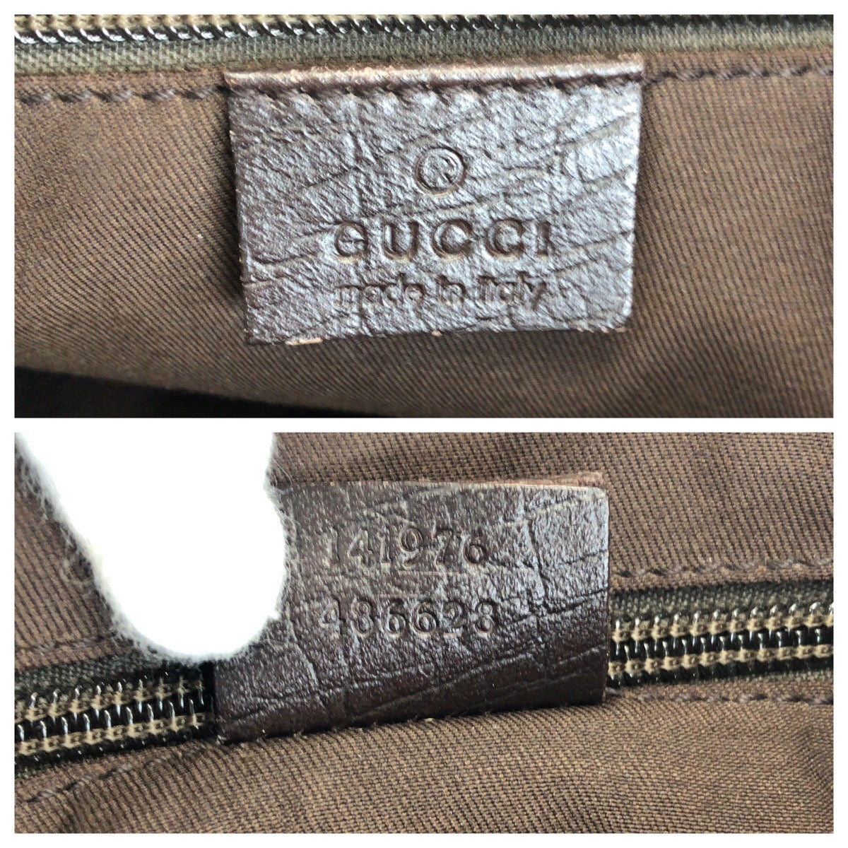 GUCCI Tote Bag 141976 GG Supreme canvas, leather Beige brown Tote Bag handbag Women Used Authentic