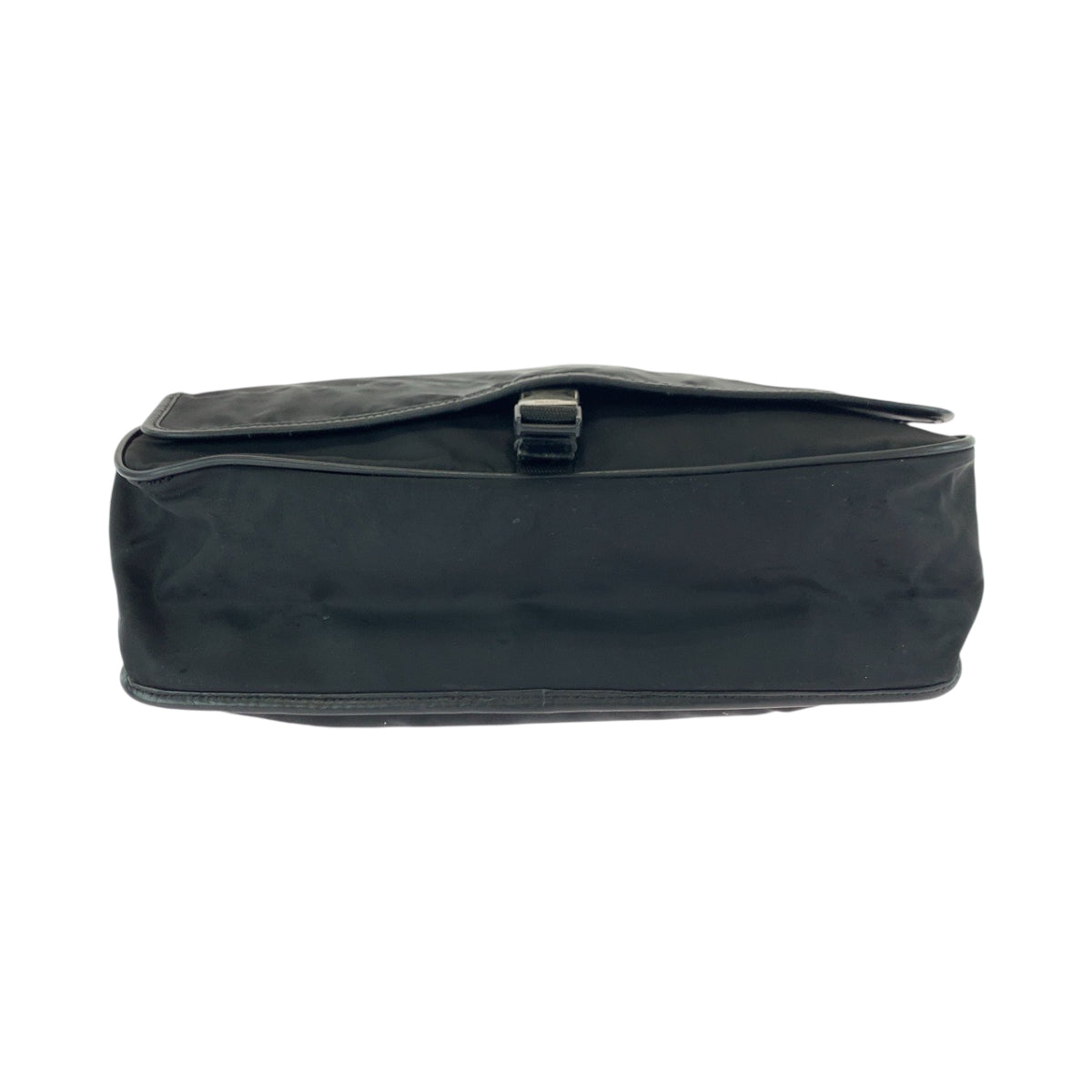 PRADA Shoulder Bag V158 Nylon Black SilverMetal Shoulder Bag Messenger bag Test Triangle With logo Women Used Authentic