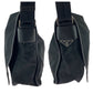 PRADA Shoulder Bag V158 Nylon Black SilverMetal Shoulder Bag Messenger bag Test Triangle With logo Women Used Authentic