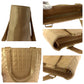CHANEL Tote Bag lambskin Bronze GoldMetal Chocolate bar COCO Mark