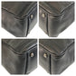 CHANEL Tote Bag leather Black SilverMetal Tote Bag handbag Chocolate bar Women Used Authentic
