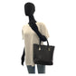 CHANEL Tote Bag leather Black SilverMetal Tote Bag handbag Chocolate bar Women Used Authentic