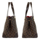 LOUIS VUITTON Tote Bag N51205 PVC, Leather Brown Gold Metal Tote Bag Shoulder Bag Damier Hamstead PM Women Used Authentic