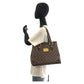 LOUIS VUITTON Tote Bag N51205 PVC, Leather Brown Gold Metal Tote Bag Shoulder Bag Damier Hamstead PM Women Used Authentic