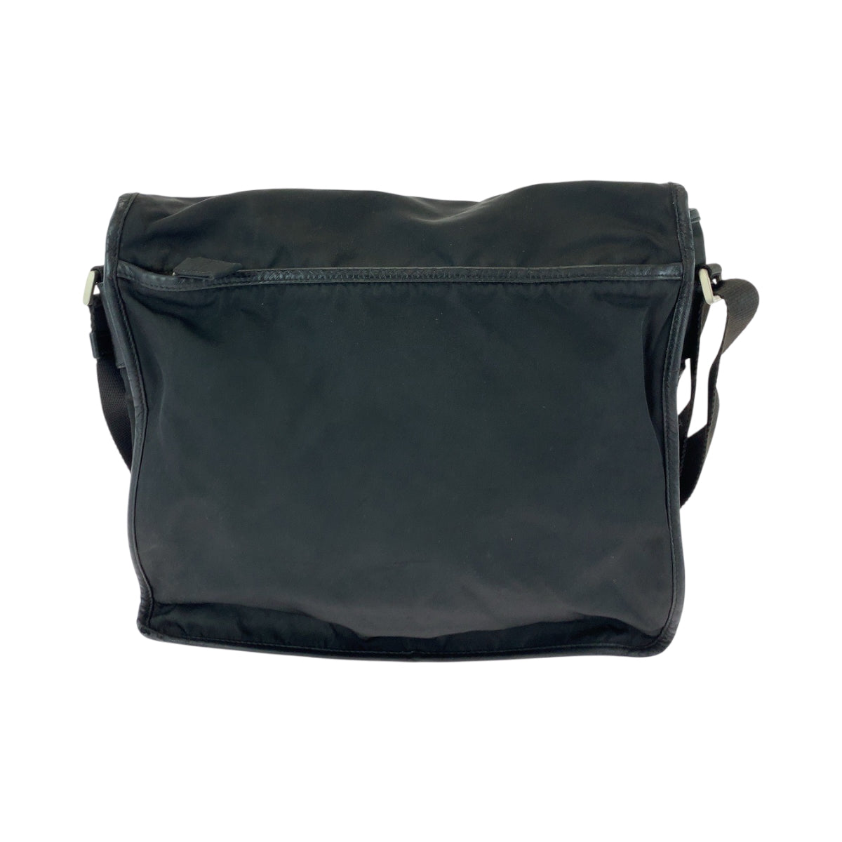 PRADA Shoulder Bag V166 Nylon Black SilverMetal Shoulder Bag Messenger bag Test Triangle With logo Women Used Authentic