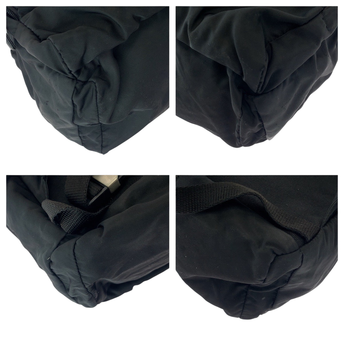 PRADA Backpack V317 Nylon black Backpack Backpack Test Triangle With logo mens(Unisex) Used Authentic
