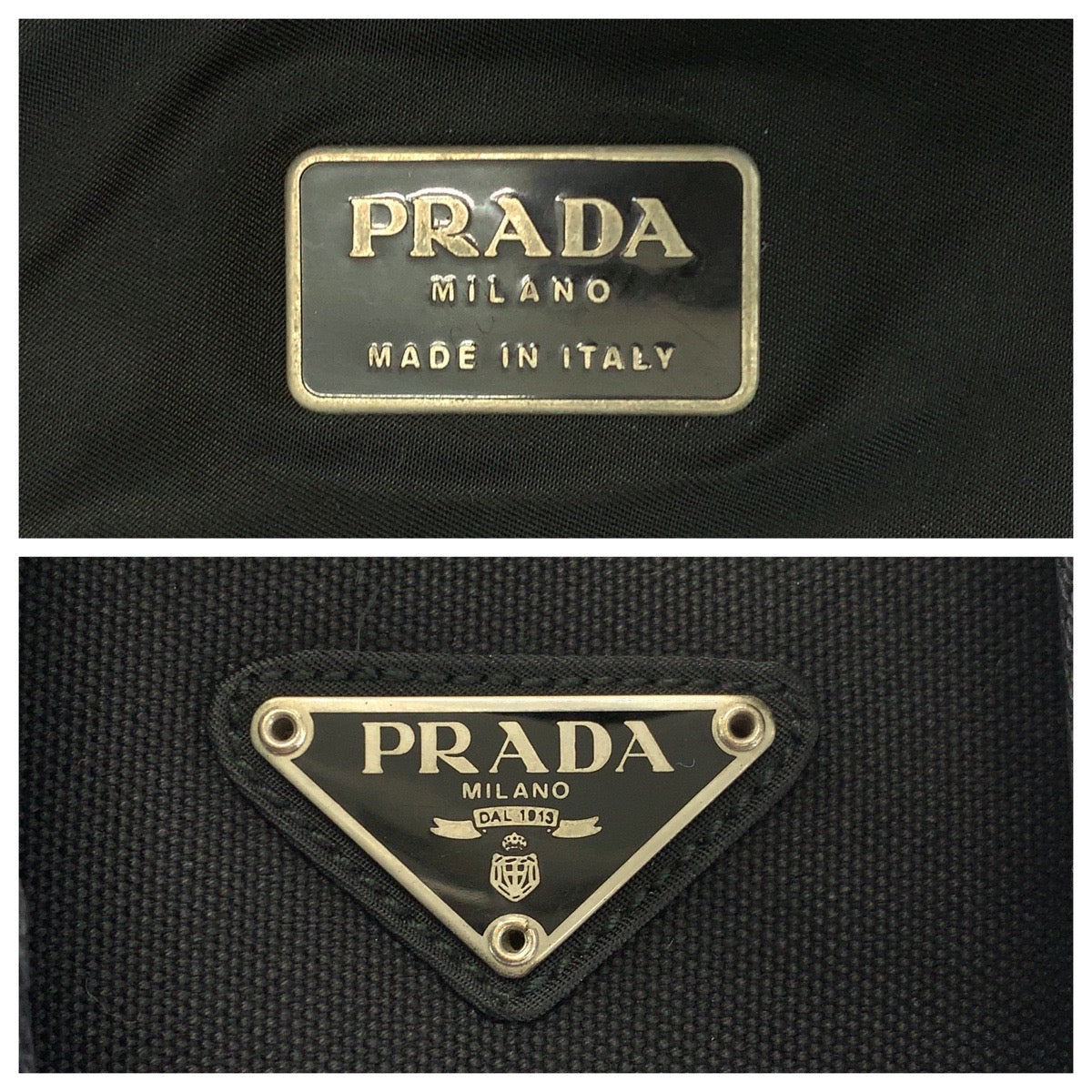 PRADA Backpack V317 Nylon black Backpack Backpack Test Triangle With logo mens(Unisex) Used Authentic