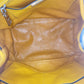 PRADA Shoulder Bag leather Yellow SilverMetal Shoulder Bag Drawstring Tassel Studs Triangle With logo Women Used Authentic