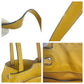 PRADA Shoulder Bag leather Yellow SilverMetal Shoulder Bag Drawstring Tassel Studs Triangle With logo Women Used Authentic