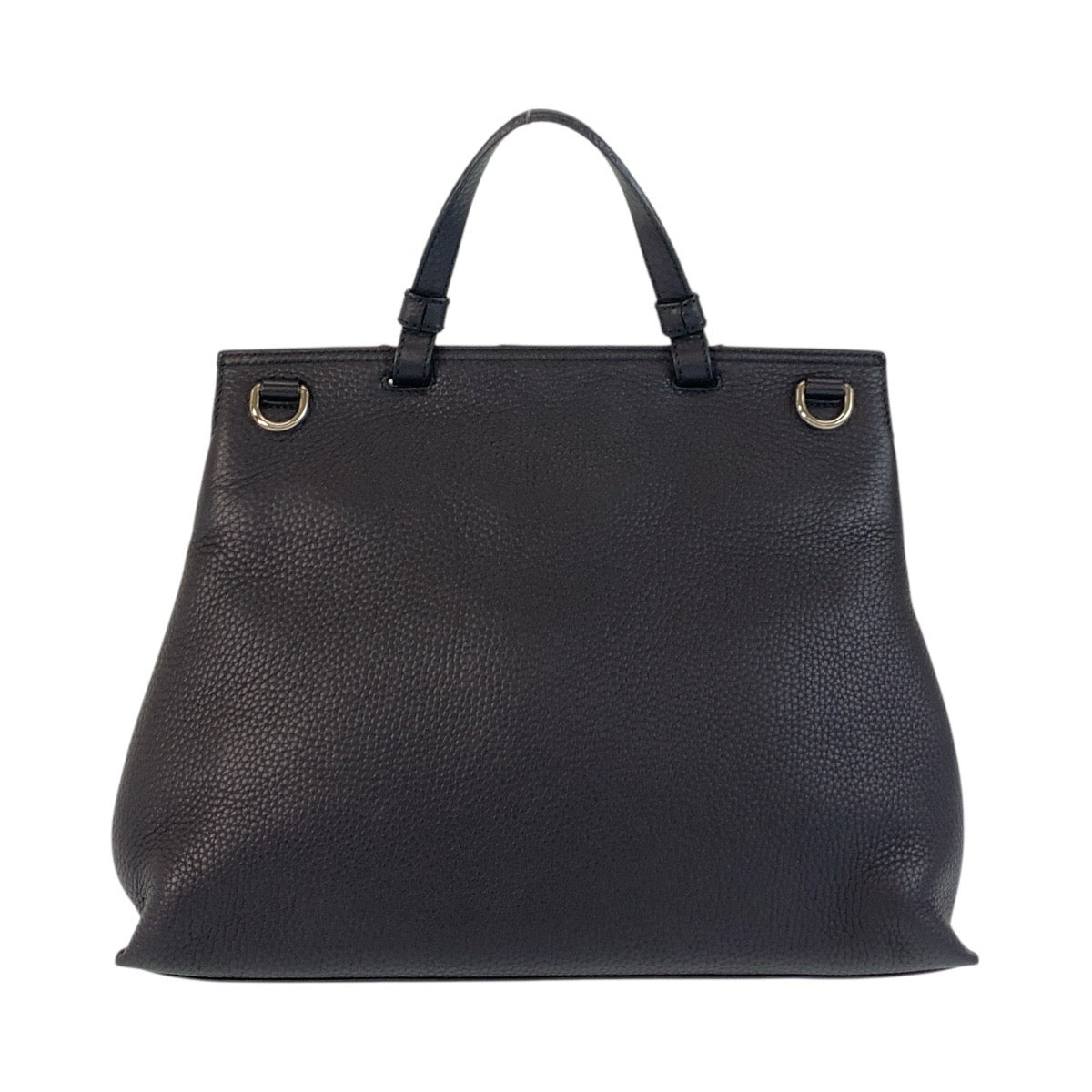 GUCCI Handbag 392013 leather Black SilverMetal Handbag Shoulder Bag 2way Bamboo daily Women Used Authentic