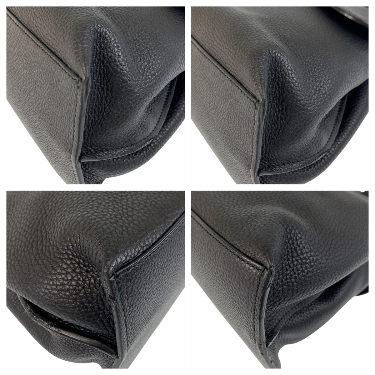 GUCCI Handbag 392013 leather Black SilverMetal Handbag Shoulder Bag 2way Bamboo daily Women Used Authentic