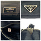 PRADA Shoulder Bag BT0422 Nylon Black SilverMetal Shoulder Bag Messenger bag quilting testu Triangle With logo Women Used Authentic