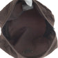 PRADA Pouch Nylon Brown Silver Metal Pouch Cosmetics Pouch Test Triangle With logo Women Used Authentic