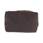 PRADA Pouch Nylon Brown Silver Metal Pouch Cosmetics Pouch Test Triangle With logo Women Used Authentic