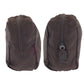 PRADA Pouch Nylon Brown Silver Metal Pouch Cosmetics Pouch Test Triangle With logo Women Used Authentic