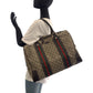 GUCCI Boston Duffel bag 101478 PVC Beige Brown Multicolor Gold Metal Boston Duffel bag Handbag mens Used Authentic