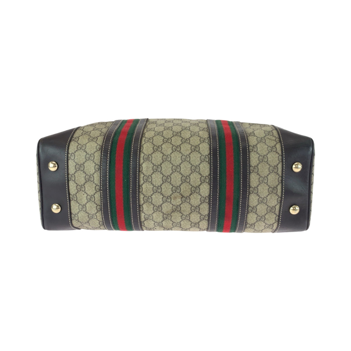 GUCCI Boston Duffel bag 101478 PVC Beige Brown Multicolor Gold Metal Boston Duffel bag Handbag mens Used Authentic