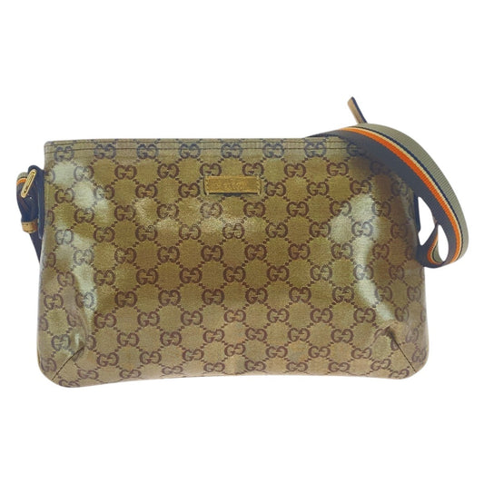 GUCCI Shoulder Bag 189749 Coated canvas beige Crossbody Shoulder Bag GG crystal Women(Unisex) Used Authentic
