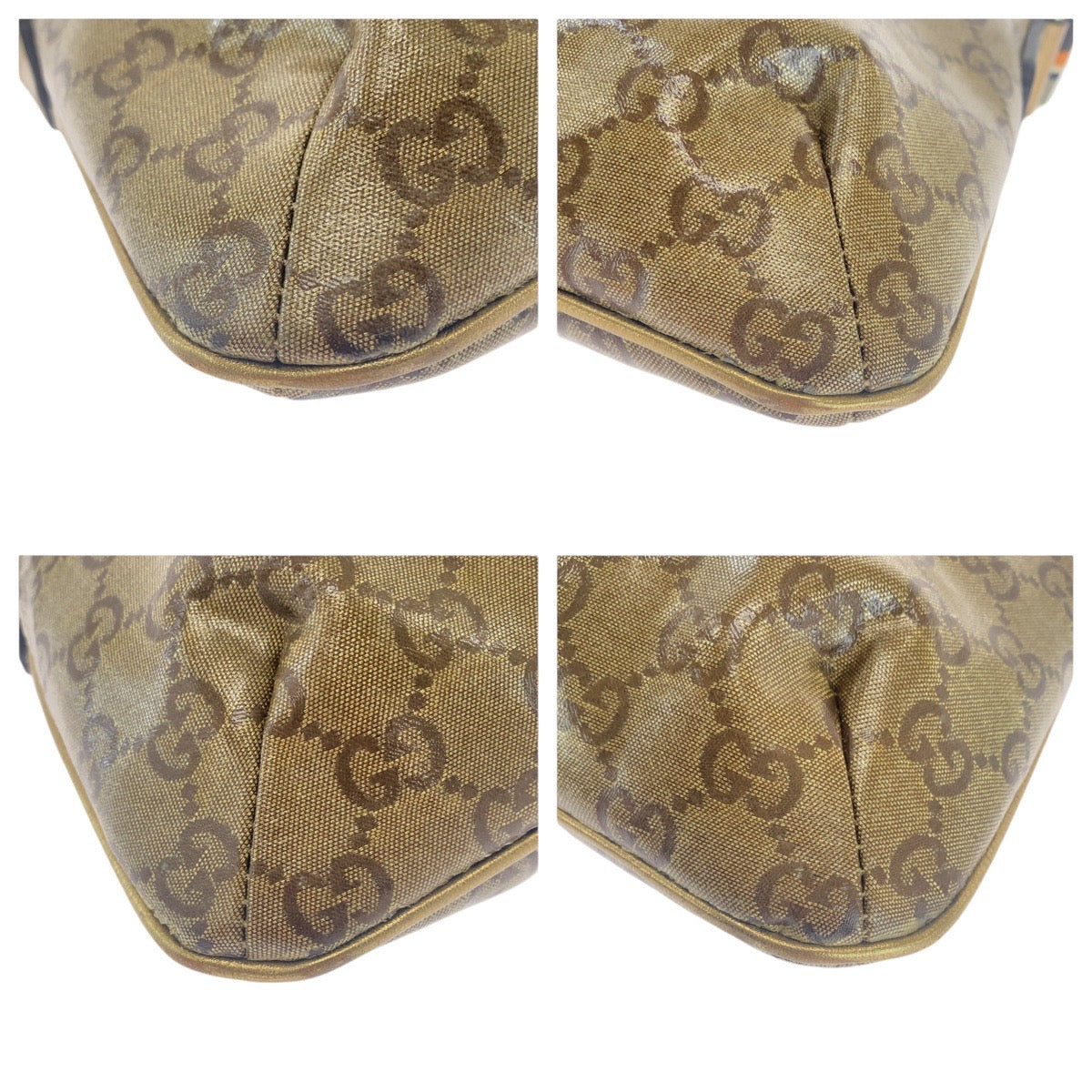 GUCCI Shoulder Bag 189749 Coated canvas beige Crossbody Shoulder Bag GG crystal Women(Unisex) Used Authentic