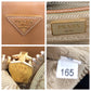 PRADA Tote Bag leather Brown Yellow Gold Metal Tote Bag Shoulder Bag 2WAY Safiano Triangle With logo Women Used Authentic