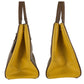 PRADA Tote Bag leather Brown Yellow Gold Metal Tote Bag Shoulder Bag 2WAY Safiano Triangle With logo Women Used Authentic