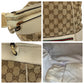 GUCCI Tote Bag 257349 GG canvas, leather Beige Gold Metal Tote Bag Shoulder Bag 2way Mayfair Sherry Line Women Used Authentic
