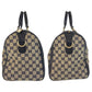 GUCCI Handbag 247205 GG canvas, leather Gray Navy Gold Metal Handbag Boston Duffel bag Shoulder Bag 2way Sherry line Women Used Authentic