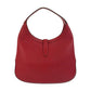GUCCI Shoulder Bag 365458 leather Red Gold Metal Hobo Shoulder Bag Jackie Shelly Line Women Used Authentic