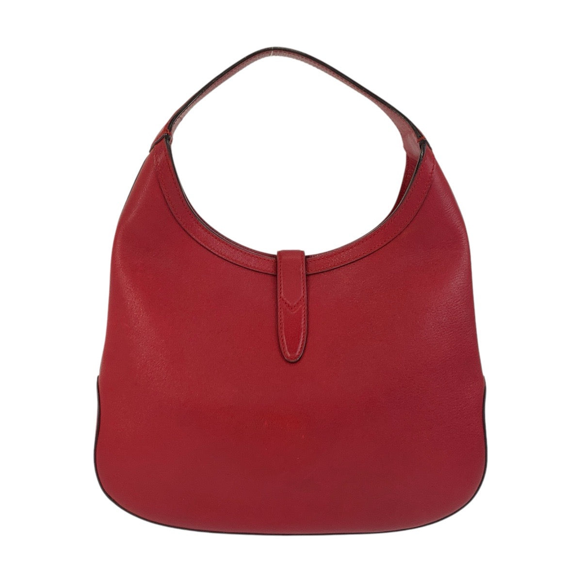 GUCCI Shoulder Bag 365458 leather Red Gold Metal Hobo Shoulder Bag Jackie Shelly Line Women Used Authentic