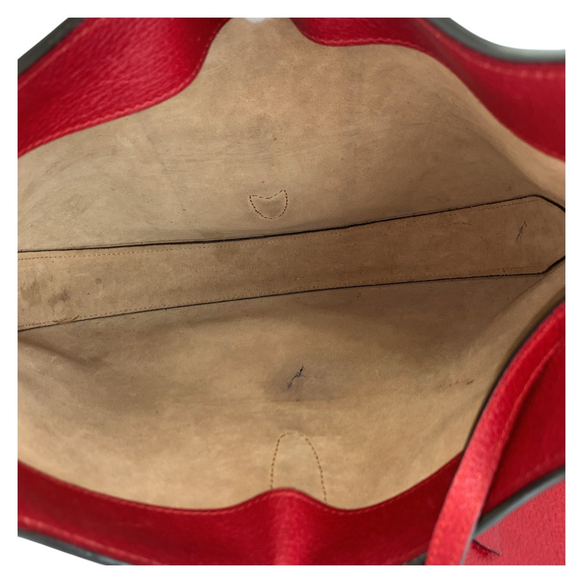 GUCCI Shoulder Bag 365458 leather Red Gold Metal Hobo Shoulder Bag Jackie Shelly Line Women Used Authentic