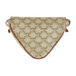 CELINE Shoulder Bag PVC beige Crossbody Shoulder Bag Pochette Triomphe Triangle Women Used Authentic